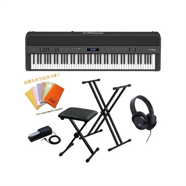 Roland 【お取り寄せ商品】FP-90X-BK+X型スタンド+Ｘ型イスセット【ヘッドホン・お手入れクロス付】【沖縄・離島送料別途お見積もり】【代引不可】(電子ピアノ)