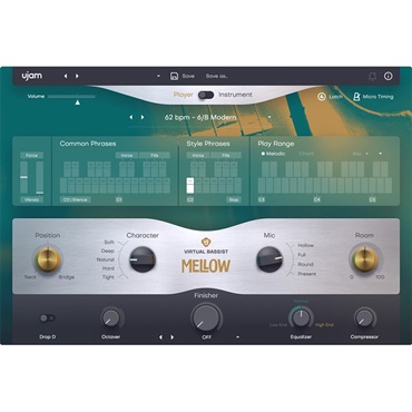 Virtual Bassist MELLOW 2(ユージャム)(ヴァーチャルベーシスト)(オンライン納品)(2時間以内に納品)