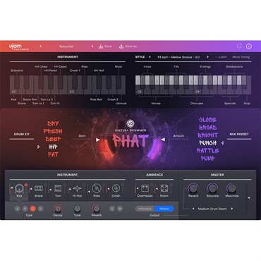UJAM Virtual Drummer PHAT 2(ユージャム)(ヴァーチャルドラマー)(オンライン納品)(2時間以内に納品)