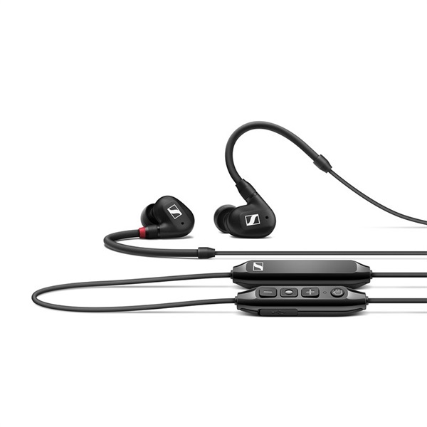 IE 100 PRO WIRELESS BLACK(Bluetooth・ワイヤレスイヤフォン)(有線イヤホン接続用・ストレートケーブル1.3ｍ付属)(ブラック)(ゼンハイザー)の商品画像