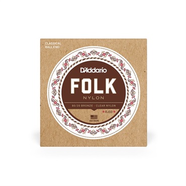 FOLK NYLON Classical Ball End CLEAR NYLON 80/20 Bronze［EJ33］ ダダリオ