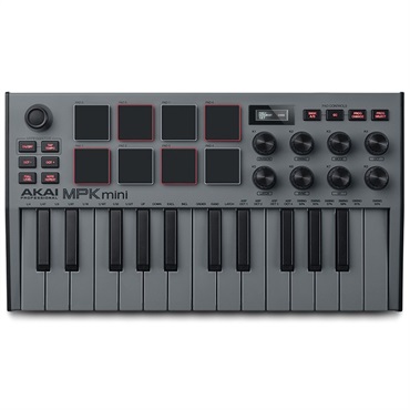 MPK mini Special Edition Grey (25鍵USB-MIDIキーボードコントローラー) (アカイ)(エムピーケーミニ) 【NKS対応製品Komplete 15 Selectバウチャー無償提供】