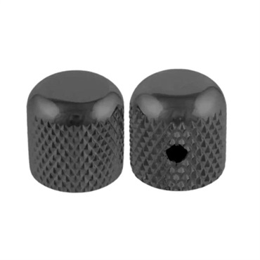 ALLPARTS Metal Dome Knobs (Black) (2個入り) [MK-0110-003]