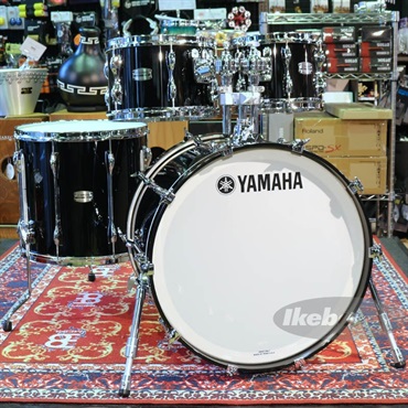 YAMAHA Recording Custom 4pc Drum Kit - Solid Black [RBB2216 SOB ＋ RBP6F3 SOB]