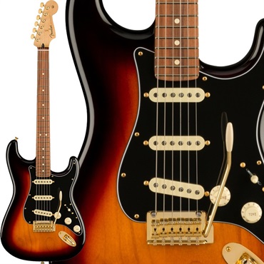 Fender MEX Player Stratocaster Gold Hardware with C/S Fat 50s Pickups (3-Color Sunburst/Pau Ferro)