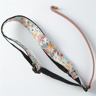 Leather Hook Ukulele Straps フラワー 【ウクレレストラップ】