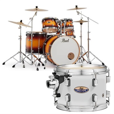 Pearl Decade Maple Ready Set Go シンバル付きドラムフルセット ～Two Crash Cymbal Version～ - White Satin Pearl [DMP825S/C-2CSN #229]【お取り寄せ品】