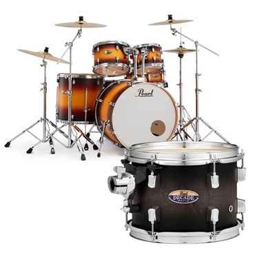 Decade Maple Ready Set Go シンバル付きドラムフルセット ～Two Crash Cymbal Version～ - Satin Black Burst [DMP825S/C-2CSN #262]【お取り寄せ品】