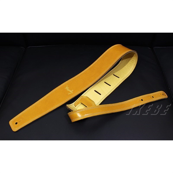 Handmade Leather Straps Leather & Leather Series 2.5inch Standard Tail 【 Camel / Cream】の商品画像