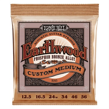 ERNIE BALL Earthwood Acoustic Phosphor Bronze 2143 CUSTOM MEDIUM （12.5-56）