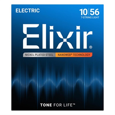 Electric Nickel Plated Steel with NANOWEB Coating #12057 (7-string Light/10-56)