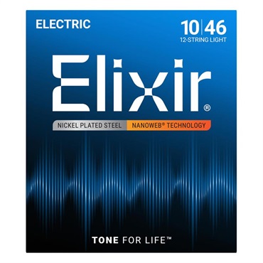 ELIXIR Electric Nickel Plated Steel with NANOWEB Coating #12450 (12-string Light/10-46)