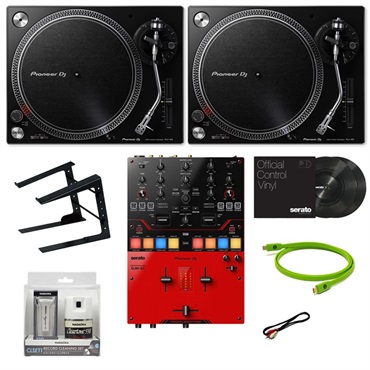 PLX-500-K + DJM-S5 スクラッチDJ初心者10点セット 【無償ダウンロード版Serato DJ Pro 対応】