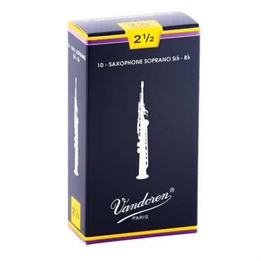 VANDOREN 《硬さ：2-1/2》ソプラノサックス用リード バンドレン Traditional(青箱) 【宅配便発送】【正規輸入品】