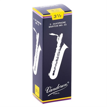 VANDOREN 《硬さ：3-1/2》バリトンサックス用リード バンドレン Traditional(青箱) 【宅配便発送】【正規輸入品】