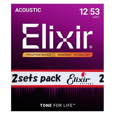 Acoustic Phosphor Bronze with NANOWEB Coating 2SET PACK #16052 (Light/12-53)