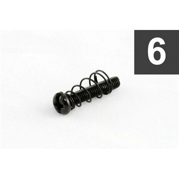 Pack of 6 Black Metric Bridge Length Screws [7533]