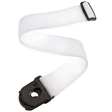 PWSPL208 Polypropylene Guitar Strap PLANET LOCK (White)