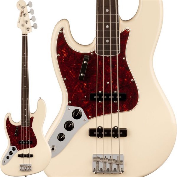 【入荷待ち、ご予約受付中】 American Vintage II 1966 Jazz Bass Left-Hand (Olympic White/Rosewood) 【The Spring Summer 2026 Campaign】の商品画像