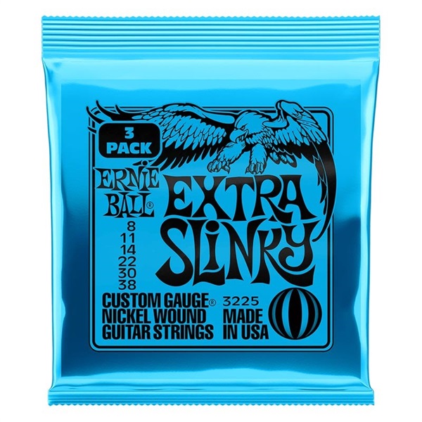 Extra Slinky Nickel Wound Electric Guitar Strings 3 Pack #3225の商品画像