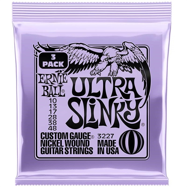 Ultra Slinky Nickel Wound Electric Guitar Strings 3 Pack #3227の商品画像