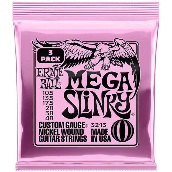 Mega Slinky Nickel Wound Electric Guitar Strings 3 Pack #3213の商品画像