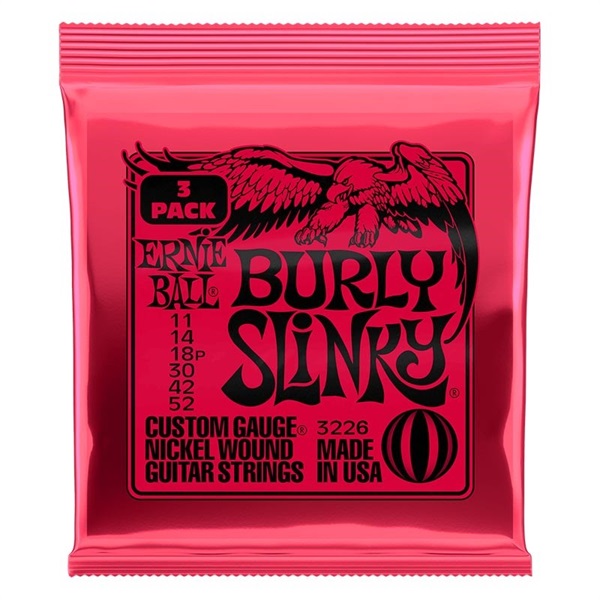 Burly Slinky Nickel Wound Electric Guitar Strings 3 Pack #3226の商品画像