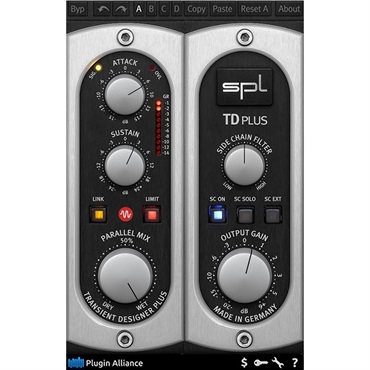 【PABX May Sale 2026！】SPL Transient Designer Plus (プラグインアライアンス)(オンライン納品)(2時間以内に納品)