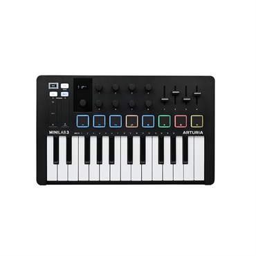 Arturia MINILAB 3 BK 【NKS対応製品・Komplete 15 Select無償提供】(25鍵・USB・MIDIキーボード)(アートリア)