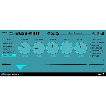 【プラグインアライアンスPABX June Sale！延長！】Unfiltered Audio Bass-Mint(オンライン納品)(2時間以内に納品)