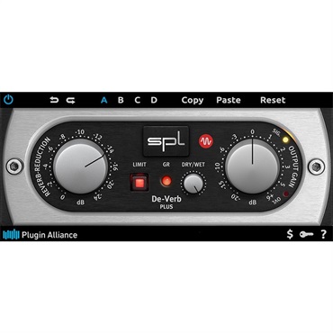Plugin Alliance 【プラグインアライアンスPABX June Sale！延長！】SPL De-Verb Plus(オンライン納品)(2時間以内に納品)