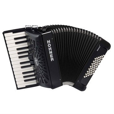 (アコーディオン専門店・出荷前検品発送)Bravo II 48 BLK (カラー：ブラック) HOHNER ホーナー アコーディオン 入門向け ピアノ式 26鍵盤 小型