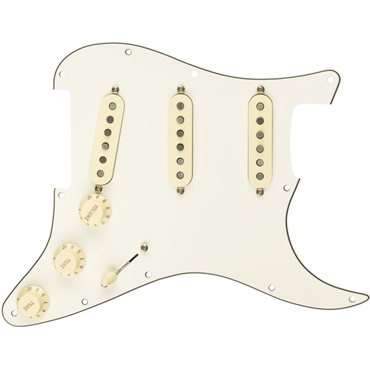 Fender USA Pre-Wired Strat Pickguard， Custom Shop Fat 50's SSS (Parchment) [#0992340509]