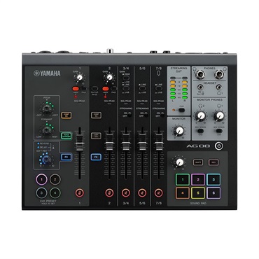 AG08 B(ブラック)(ヤマハ)(USBミキサー)(配信用インターフェース)