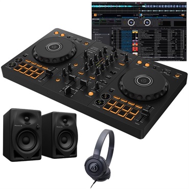 DDJ-FLX4 + ヘッドホン + DM-40D スピーカーセット 【Power DJ'sオリジナル DDJ-FLX4初心者DJスタートガイド付属】【無償ダウンロード版rekordbox対応】