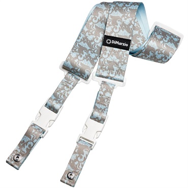 DD2253S STEVE VAI CLIPLOCK UtoPIA BLUE & SILVER GUITAR STRAP (Short)
