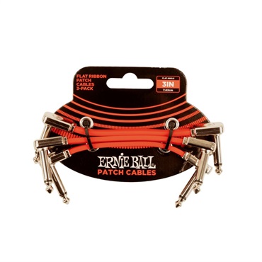 FLAT RIBBON PATCH CABLE 3IN #6401 - RED - 3 PACK