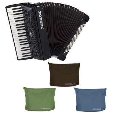 Hohner (アコーディオン専門店・出荷前検品発送)Bravo III 120 BLK (ブラック) +レインカバーセット HOHNER ホーナー アコーディオン 入門向け ピアノ式 41鍵盤 大型 【雨の日アコーディオンレインカバーセット】
