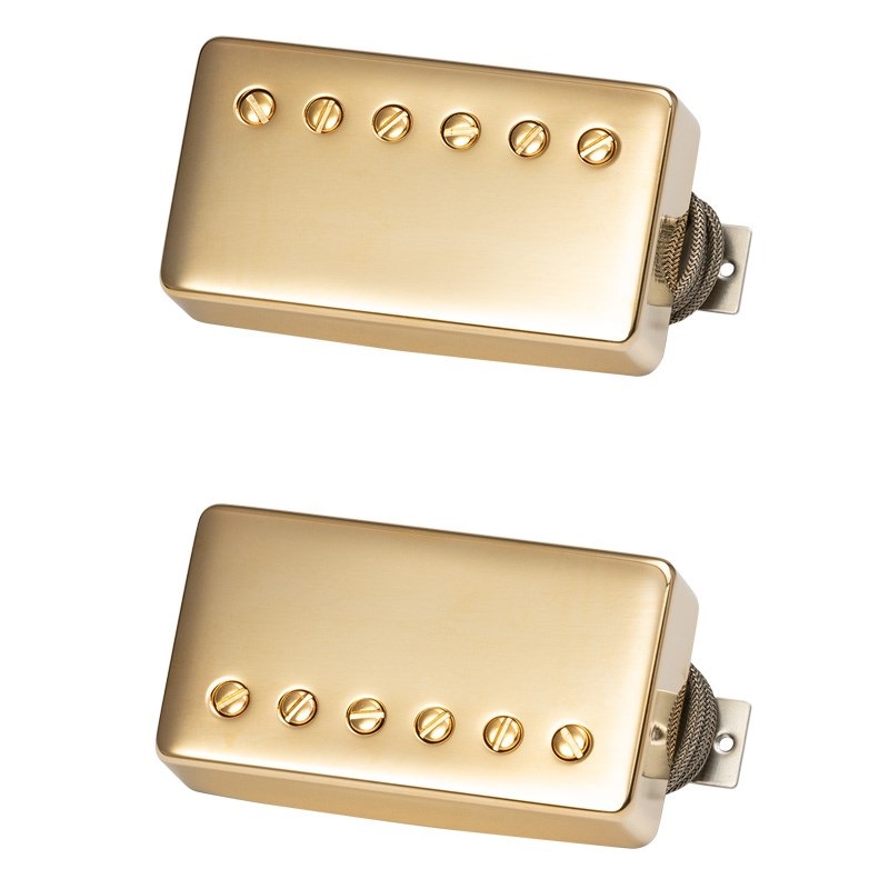 【夏先取り大特価セール】Custombucker (Matched Set，Double Black，True Historic Gold Covers，2-Conductor，Unpotted，Alnico III) [Historic Collection / PUCBDBGC2-SET]の商品画像