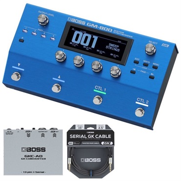 【セット品】 GM-800【Guitar Synthesizer】+GKC-AD【GK Converter(13pin to Serial)】+BGK-15【Serial GK Cable 4.5m】 ギターシンセ ボス