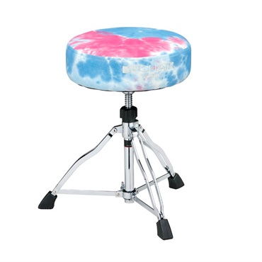 TAMA 1st CHAIR ROUND RIDER Limited Tie-Dye Fabric Top Seats [HT430TDPS] フローレセントピンクスカイ【限定品】