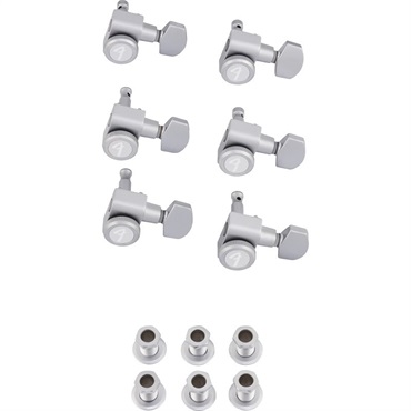【夏のボーナスセール】 Locking Stratocaster/Telecaster Tuning Machine Sets Brushed Chrome (6) [0990818000]