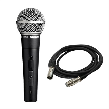 SM58SE【マイクケーブルセット(XLRメス-XLRオス)5.0ｍ】(定番・スイッチ付きダイナミックマイク)(国内正規品2年保証)(シュア)