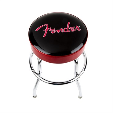 【夏のボーナスセール】 Fender Red Sparkle Logo Barstool， Black and Red Sparkle 24 [9192022004]