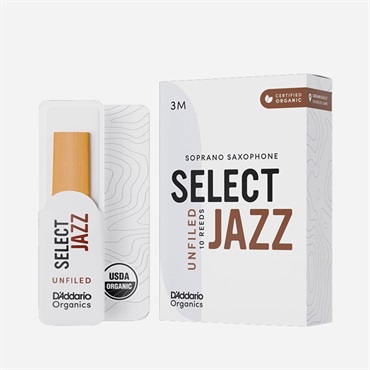 D'Addario Woodwinds (RICO) 《硬さ：3M》ソプラノサックス用リード ダダリオ・ウッドウインズ オーガニック・セレクト・ジャズ アンファイルドカット【夏先取り大特価セール】