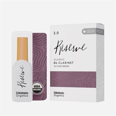 D'Addario Woodwinds (RICO) 《硬さ：2.0》B♭クラリネット用リード ダダリオ・ウッドウインズ オーガニック・レゼルヴ・クラシック