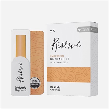 D'Addario Woodwinds (RICO) 《硬さ：2.5》B♭クラリネット用リード ダダリオ・ウッドウインズ オーガニック・レゼルヴ・エヴォリューション