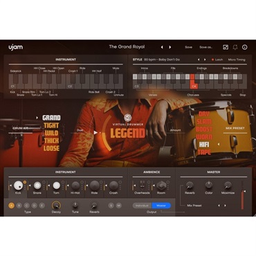 UJAM Virtual Drummer LEGEND (ユージャム)(ヴァーチャルドラマー)(オンライン納品)(2時間以内に納品)
