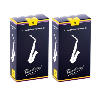 VANDOREN 【2個セット】《硬さ：4》アルトサックス用リード バンドレン Traditional (青箱) 【宅配便発送】【正規輸入品】