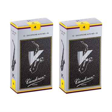VANDOREN 【2個セット】《硬さ：4》アルトサックス用リード バンドレン V12 (銀箱) 【宅配便発送】【正規輸入品】